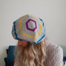 Load image into Gallery viewer, 100% Lambswool and Angora Rainbow Beret