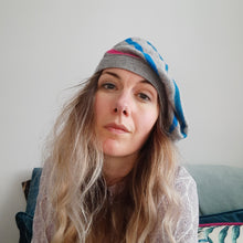 Load image into Gallery viewer, 100% Lambswool and Angora Rainbow Beret