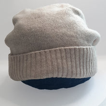 Load image into Gallery viewer, 100% Lambswool Beige Slouchie Hat