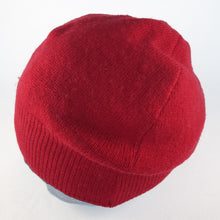 Load image into Gallery viewer, 100% Strawberry Red Lambswool Beanie