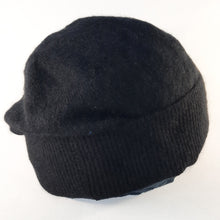Load image into Gallery viewer, 100% Black Cashmere Beanie Hat