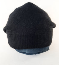 Load image into Gallery viewer, 100% Cashmere Black Slouchie Hat