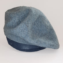 Load image into Gallery viewer, 100% Lambswool Blue Marl Beret