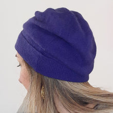 Load image into Gallery viewer, 100% Cadbury Purple Cashmere Slouchie Hat