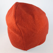 Load image into Gallery viewer, 100% Lambswool Flame Orange Beanie Hat