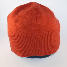 Load image into Gallery viewer, 100% Lambswool Flame Orange Beanie Hat