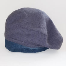 Load image into Gallery viewer, 100% Cashmere Purple Heather Beret Hat