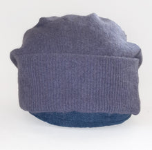 Load image into Gallery viewer, 100% Cashmere Purple Heather Slouchie Hat