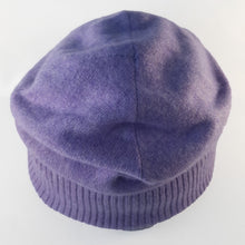 Load image into Gallery viewer, 100% Lilac Purple Cashmere Slouchie Hat