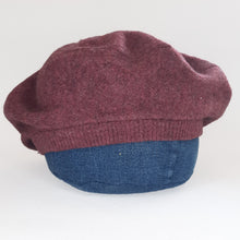 Load image into Gallery viewer, 100% Maroon Red Lambswool Beret Hat