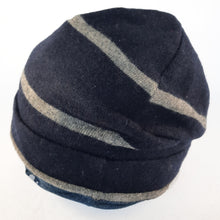 Load image into Gallery viewer, 100% Cashmere and Lambswool Slate Grey Beanie Hat