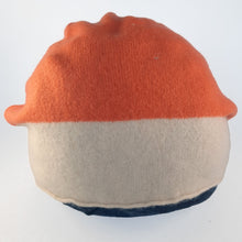 Load image into Gallery viewer, 100% Cashmere Orange and Cream Slouchie Hat