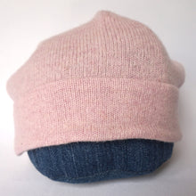 Load image into Gallery viewer, 100% Pale Pink Lambswool Beanie Hat