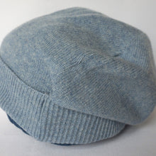 Load image into Gallery viewer, 100% Pale Blue Lambswool Slouchie Hat