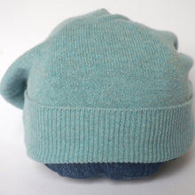 Load image into Gallery viewer, 100% Nile Green Lambswool Slouchie Hat
