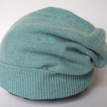 Load image into Gallery viewer, 100% Nile Green Lambswool Slouchie Hat