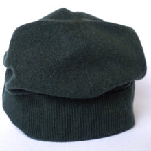 Load image into Gallery viewer, 100% Lambswool Dark Green Slouchie Hat