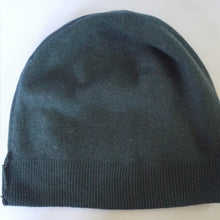 Load image into Gallery viewer, 100% Lambswool Dark Green Slouchie Hat