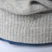 Load image into Gallery viewer, 100% Pale Grey Lambswool Slouchie Hat