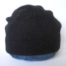Load image into Gallery viewer, 100% Cashmere Black Slouchie Hat