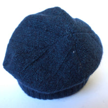 Load image into Gallery viewer, 100% Lambswool Blue Marl Extra Thick Slouchie Hat