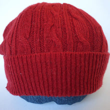 Load image into Gallery viewer, 100% Red Cable Lambswool Slouchie