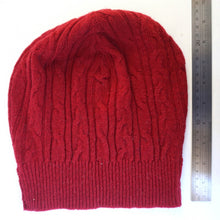 Load image into Gallery viewer, 100% Red Cable Lambswool Slouchie
