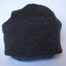 Load image into Gallery viewer, 100% Lambswool Grey Beanie Hat