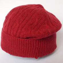 Load image into Gallery viewer, 100% Red Cable Lambswool Slouchy