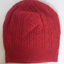 Load image into Gallery viewer, 100% Red Cable Lambswool Slouchy