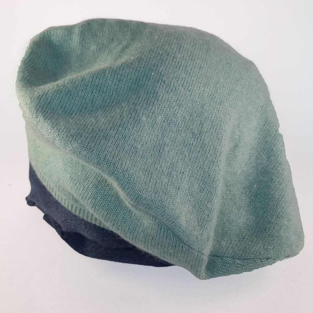 100% Sea Green Cashmere Beret Hat