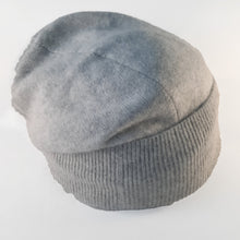 Load image into Gallery viewer, 100% Soft Grey Cashmere Beanie/Slouchie Hat
