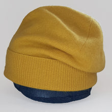 Load image into Gallery viewer, 100% Cashmere Yellow Slouchie Hat