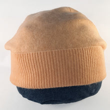 Load image into Gallery viewer, 100% Cashmere Apricot Orange Beanie Hat
