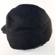 Load image into Gallery viewer, 100% Black Cashmere Beanie Hat
