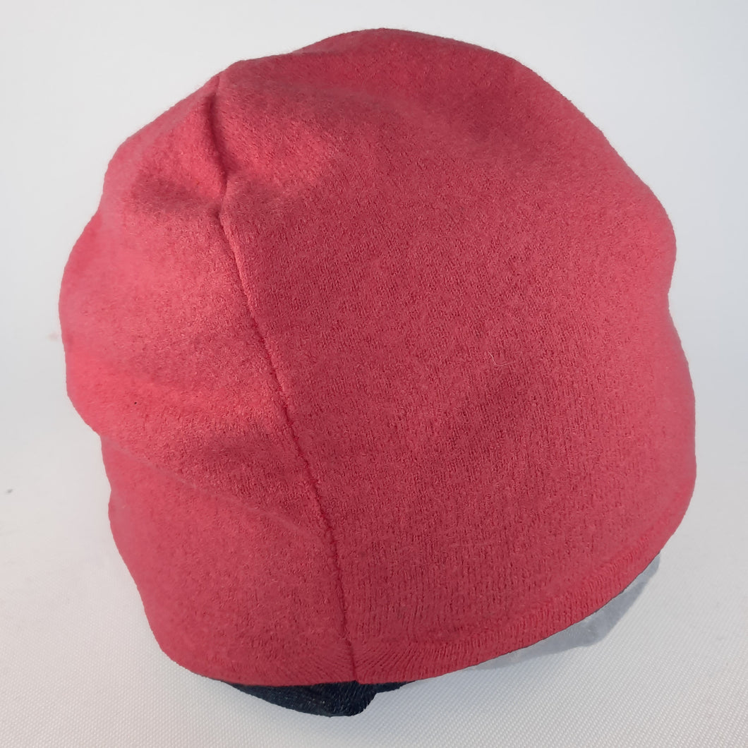 100% Lambswool Bubble Pink Beanie Hat