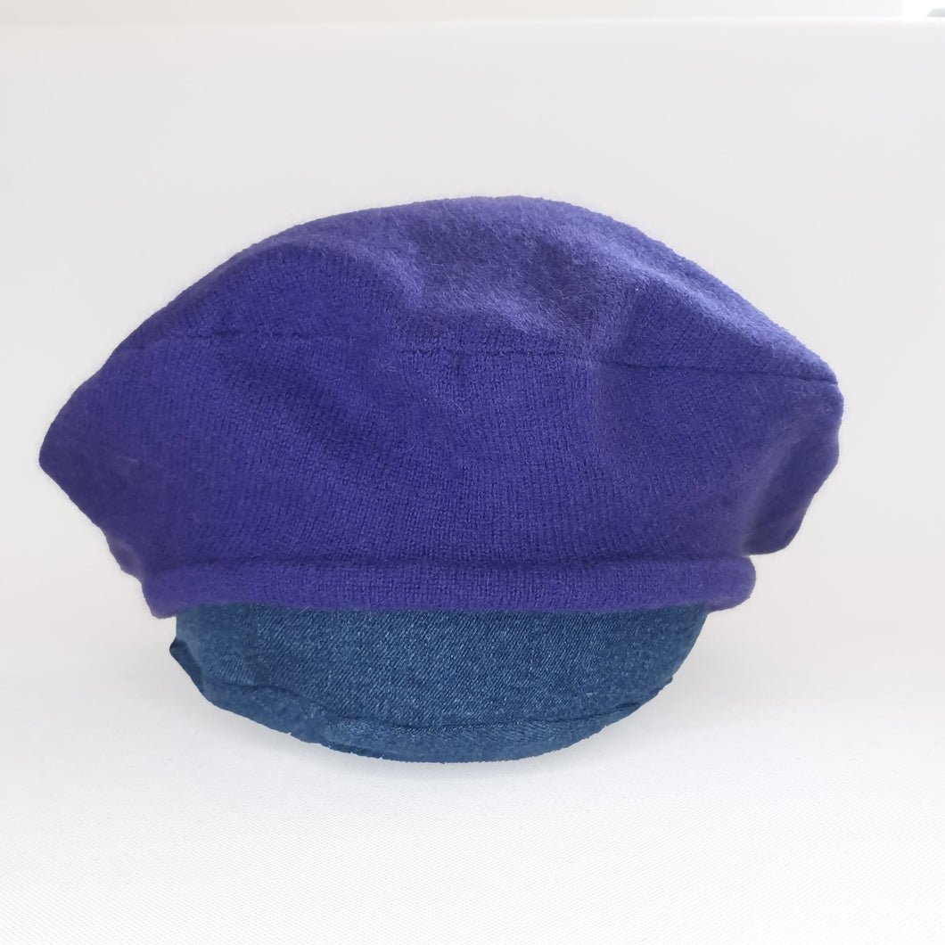 100% Cadbury Purple Cashmere Beret Hat
