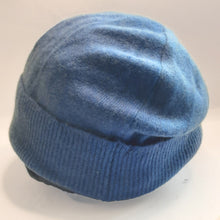 Load image into Gallery viewer, 100% Cashmere Denim Blue Beanie Hat
