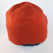 Load image into Gallery viewer, 100% Lambswool Flame Orange Beanie Hat
