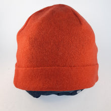 Load image into Gallery viewer, 100% Lambswool Flame Orange Brimless Beanie Hat
