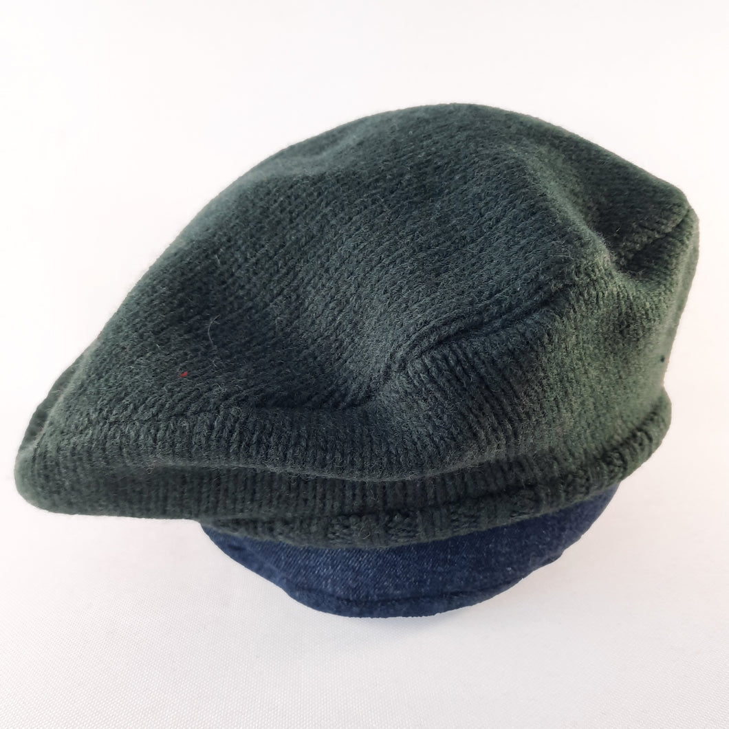 100% Cashmere and Lambswool Forest Green Beret Hat