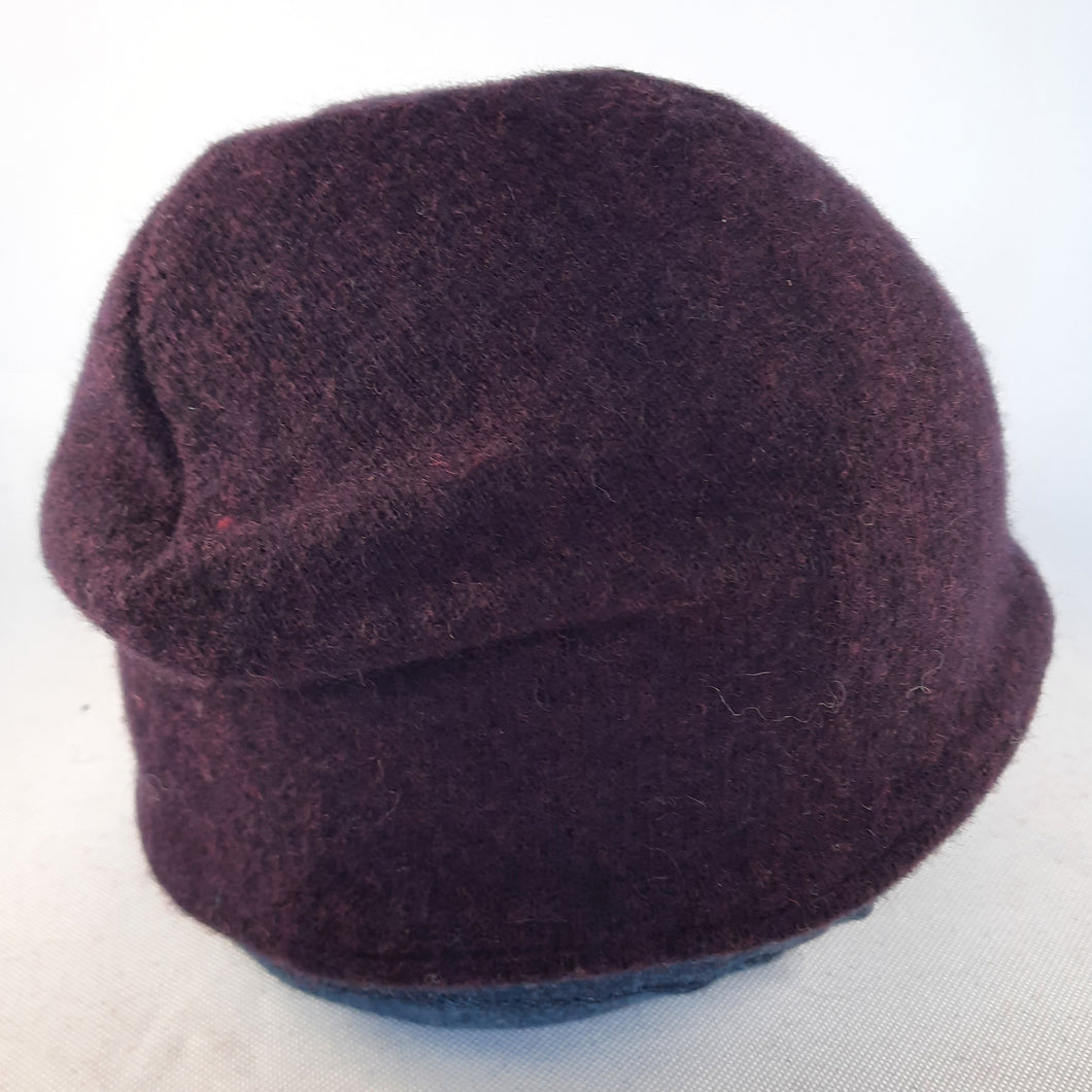 100% Purple Grape Merino Wool Beanie Hat