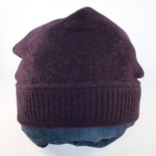 Load image into Gallery viewer, 100% Purple Grape Merino Wool Slouchie Hat
