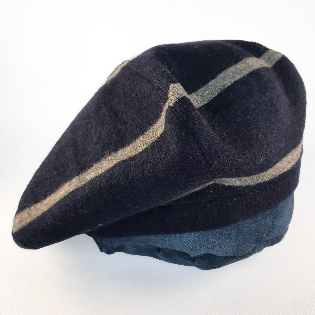 100% Cashmere and Lambswool Slate Grey Beret Hat