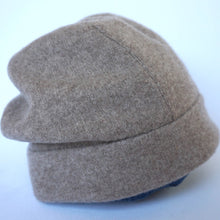 Load image into Gallery viewer, 100% Lambswool Beige Beanie Hat
