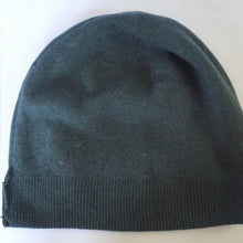 Load image into Gallery viewer, 100% Lambswool Dark Green Slouchie Hat

