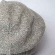 Load image into Gallery viewer, 100% Pale Grey Lambswool Slouchie Hat
