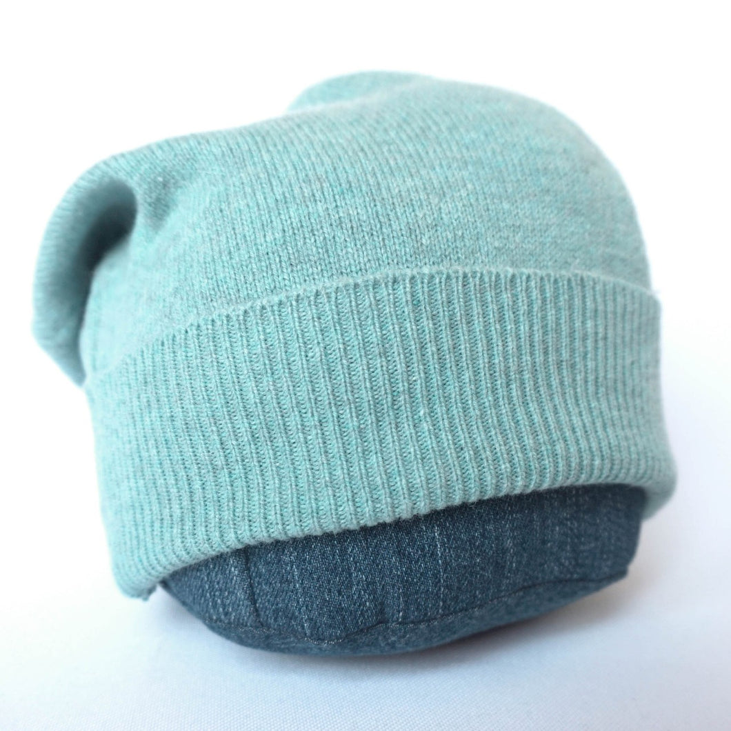 100% Lambswool Nile Blue Slouchy