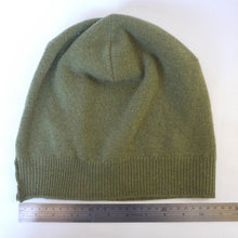 Load image into Gallery viewer, 100% Lambswool Army Green Slouchie Hat
