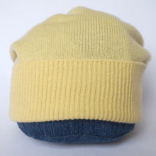 Load image into Gallery viewer, 100% Lambswool Yellow Slouchie Hat
